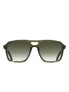 Cutler And Gross Pilot-frame Sunglasses In Green