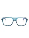 Cutler And Gross Rectangle-frame Glasses In Blue