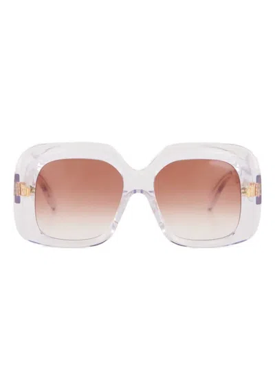 Cutler And Gross Rectangle-frame Sunglasses In Pink