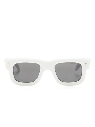 Cutler And Gross Rectangle-frame Tinted Sunglasses In Black