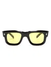 Cutler And Gross Rectangle-frame Tinted Sunglasses In Black