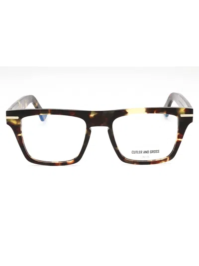 Cutler And Gross Rectangular Acetate Eyeglasses Cg1357 - Timeless Design For Every Occasion In Multi