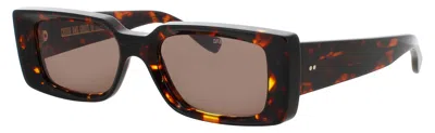 Cutler And Gross Rectangular Acetate Sunglasses In Brown