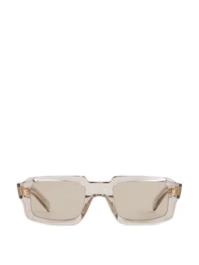 Cutler And Gross Cutler & Gross Rectangular Frame Sunglasses In Beige