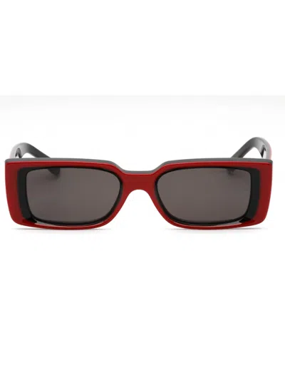 Cutler And Gross Rectangular Mini Sunglasses For Women In Red