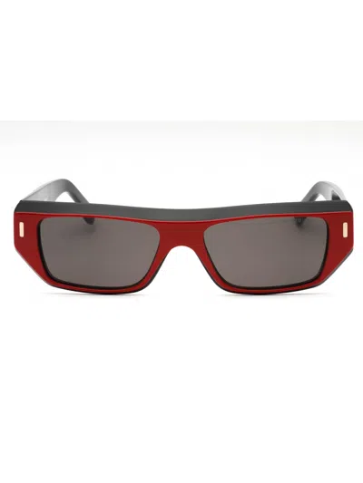 Cutler And Gross Rectangular Unisex Acetate Sunglasses In Red