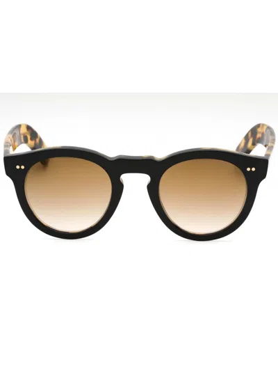 Cutler And Gross Round Acetate Sunglasses - Unisex Design In Black