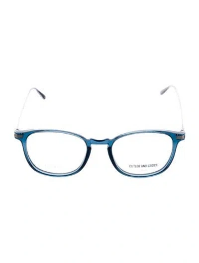 Pre-owned Cutler And Gross Round Eyeglasses In Blue