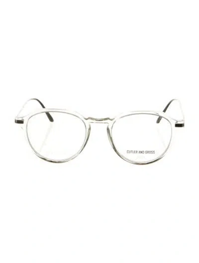 Pre-owned Cutler And Gross Round Eyeglasses In Silver