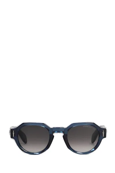 Cutler And Gross Round Frame Sunglasses In Blue
