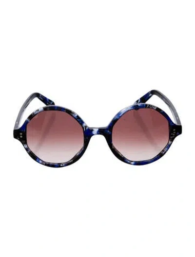 Pre-owned Cutler And Gross Round Gradient Sunglasses In Blue