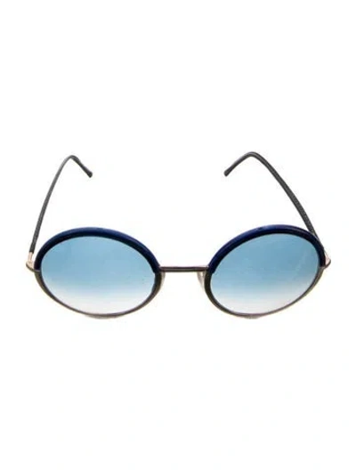 Pre-owned Cutler And Gross Round Gradient Sunglasses In Blue