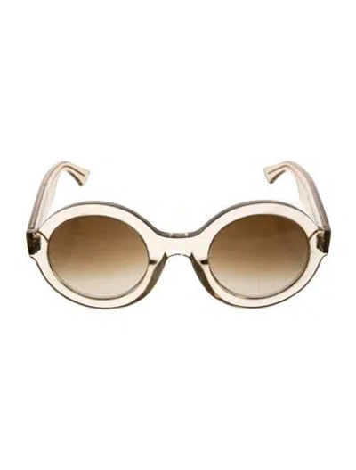 Pre-owned Cutler And Gross Round Gradient Sunglasses In Brown