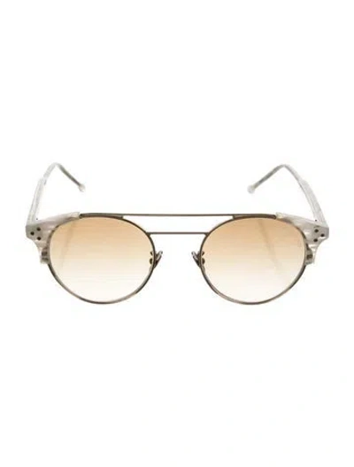 Pre-owned Cutler And Gross Round Gradient Sunglasses In Gold