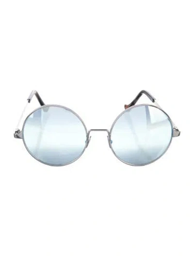 Pre-owned Cutler And Gross Round Mirrored Sunglasses