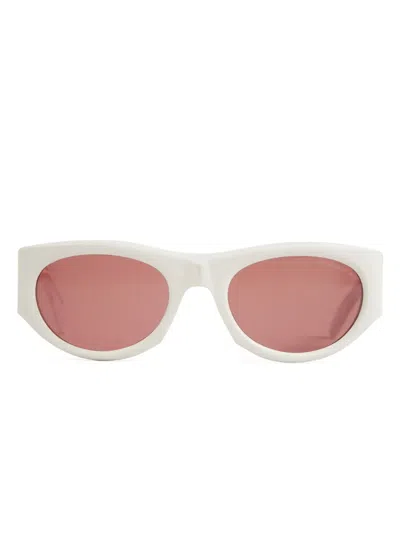 Cutler And Gross Round Sunglasses In White