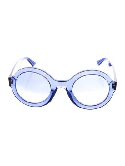 Pre-owned Cutler And Gross Round Tinted Sunglasses In Blue