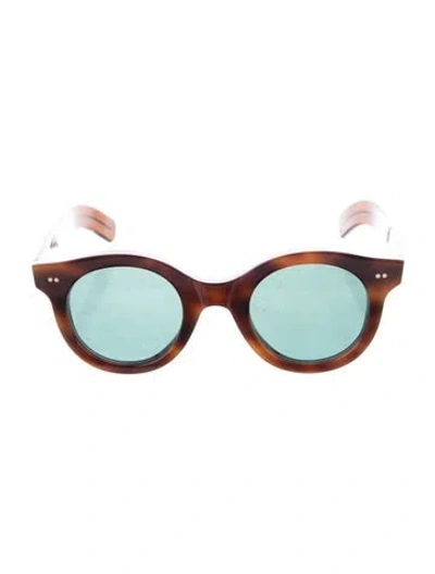 Pre-owned Cutler And Gross Round Tinted Sunglasses In Brown