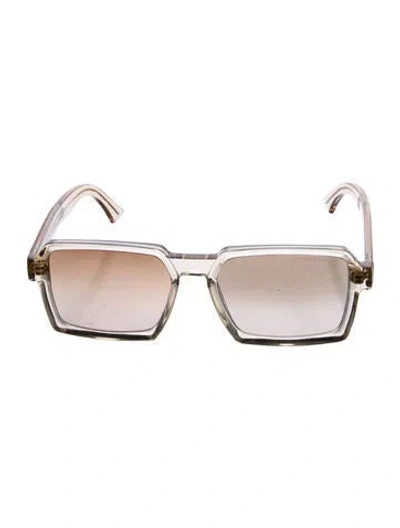 Pre-owned Cutler And Gross Sl 232 Betty Square Sunglasses In Gold