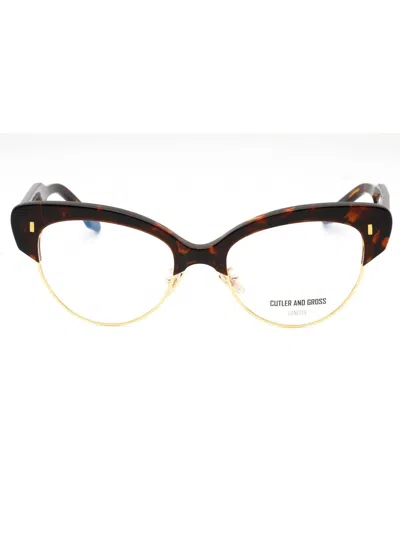 Cutler And Gross Sleek Cat-eye Eyeglasses In Brown