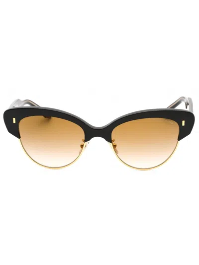 Cutler And Gross Sleek Cat-eye Mini Sunglasses For Women In Brown