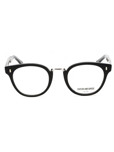 Cutler And Gross Sleek Round Unisex Eyeglasses - Cg1336 Design In Black