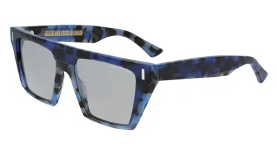 Cutler And Gross Smoke Browline Unisex Sunglasses Cg1352s 002 55 In Blue