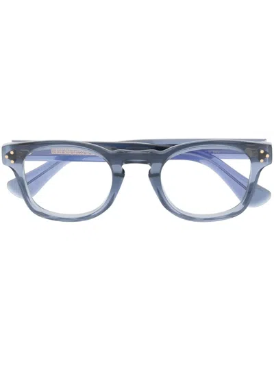 Cutler And Gross Square Frame Glasses In Blue
