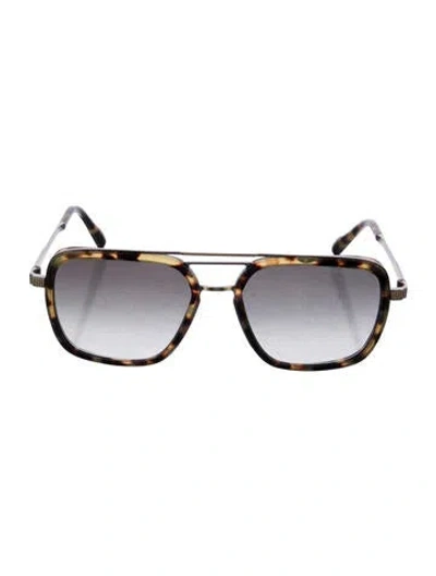 Pre-owned Cutler And Gross Square Gradient Sunglasses In Brown