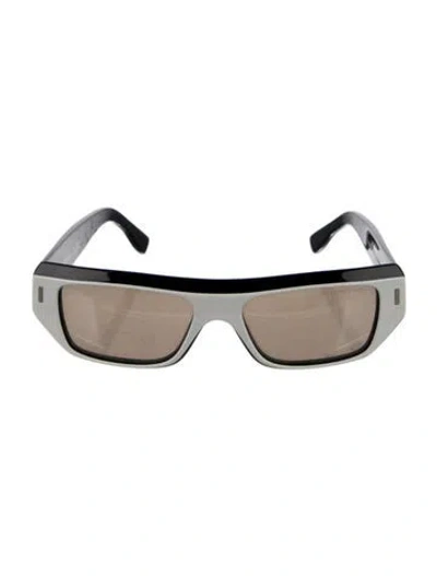 Pre-owned Cutler And Gross Square Mirrored Sunglasses In Black