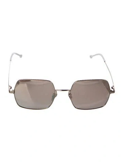 Pre-owned Cutler And Gross Square Mirrored Sunglasses In Black