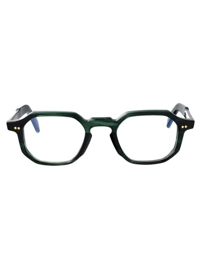 Cutler And Gross Striped Dark Green Acetate Glasses