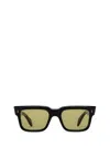 Cutler And Gross 1401 D-frame Tortoiseshell Acetate Sunglasses In Black On Havana