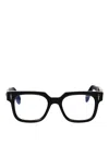Cutler And Gross Black Acetate Glasses In Black