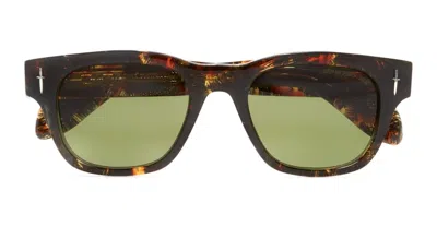 Cutler And Gross The Great Frog - Crossbones - Brush Stroke Sunglasses In Brown