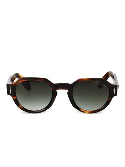 Cutler And Gross The Great Frog Round-frame Sunglasses In Brown