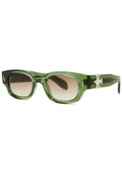 Cutler And Gross The Great Frog X Cutler & Gross Rectangle-frame Sunglasses In Green