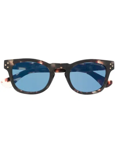 Cutler And Gross Tortoise Square-frame Sunglasses In Blue