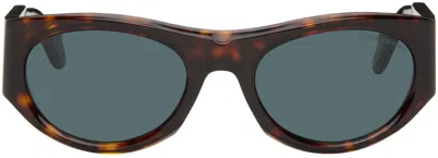 Cutler And Gross Tortoiseshell 9276 Sunglasses In Dark Turtle