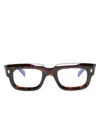 Cutler And Gross Tortoiseshell-effect Rectangle-frame Glasses In Brown