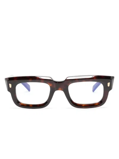Cutler And Gross Tortoiseshell-effect Rectangle-frame Glasses In Brown