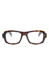 Cutler And Gross Tortoiseshell-effect Rectangle-frame Glasses In Brown
