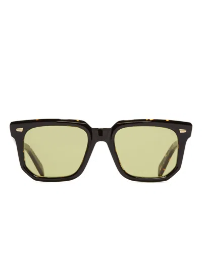 CUTLER AND GROSS TORTOISESHELL-EFFECT SUNGLASSES