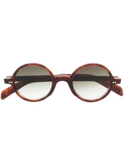 Cutler And Gross Cutler & Gross Round Frame Sunglasses In Brown