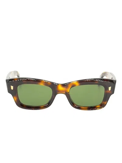 Cutler And Gross Eckige Sonnenbrille In Schildpattoptik In Brown