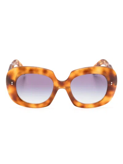Cutler And Gross Tortoiseshell Square-frame Sunglasses In Brown