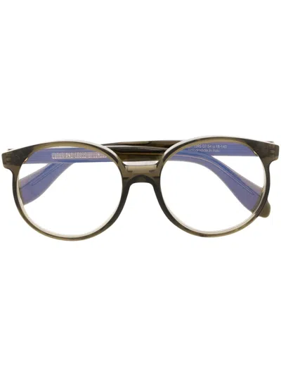 Cutler And Gross Translucent-design Round-frame Glasses In Brown