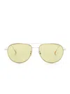 Cutler And Gross Two-tone Pilot-frame Sunglasses In Green