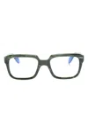 Cutler And Gross Two-tone Square-frame Glasses In Blue