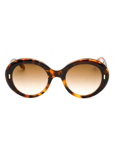 Cutler And Gross Women's Oval Frame Sunglasses - Model Cg1327s In Brown